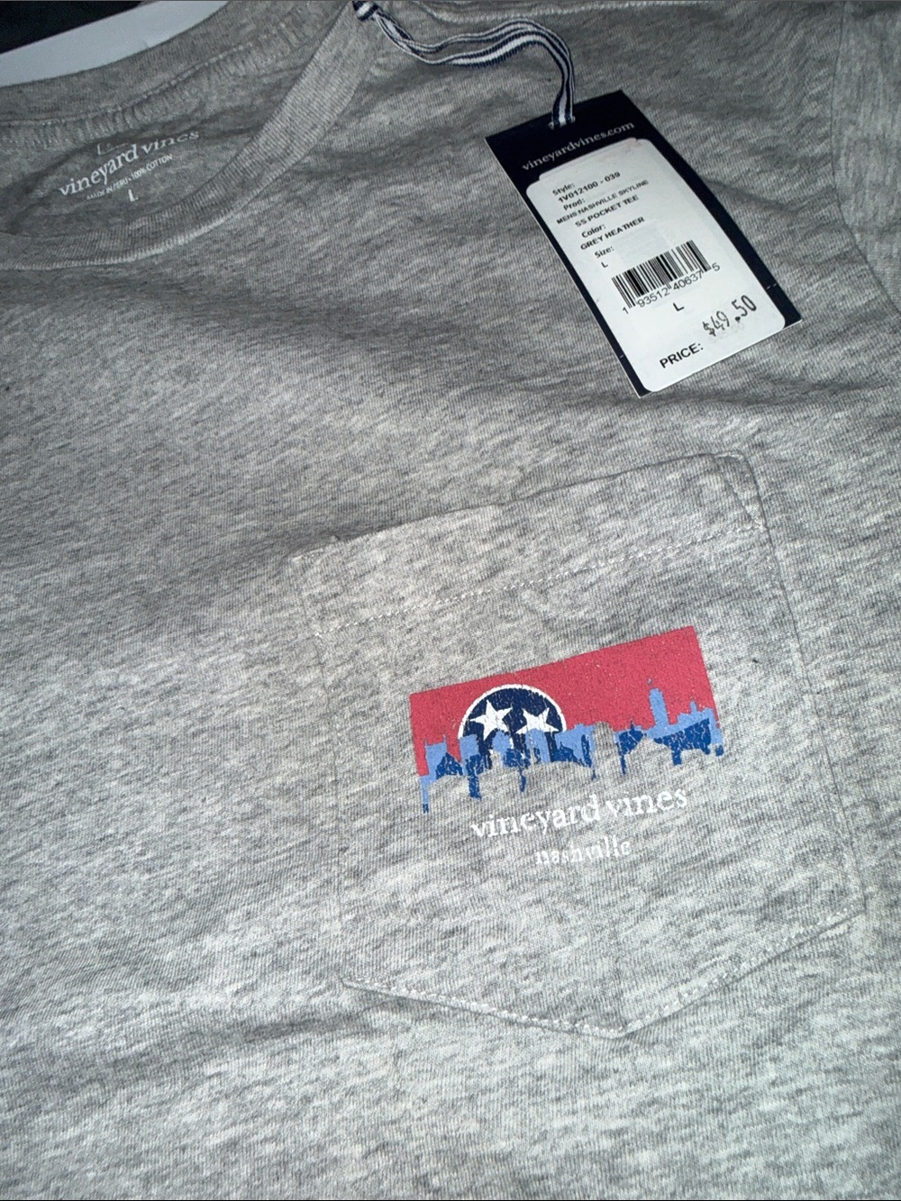 Vineyard Vines Short Sleeve Shirt with Nashville Tennessee Logo
